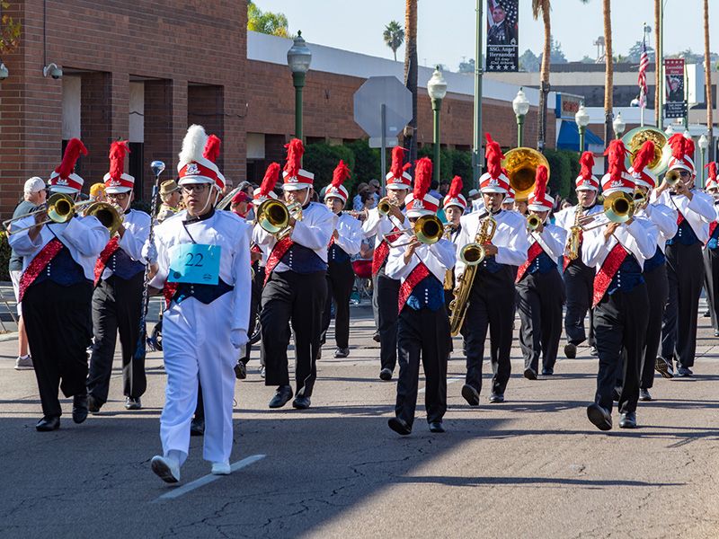 Orange Glen HS Patriot Marching Band played some great patriotic music while honoring our Hometown Heroes