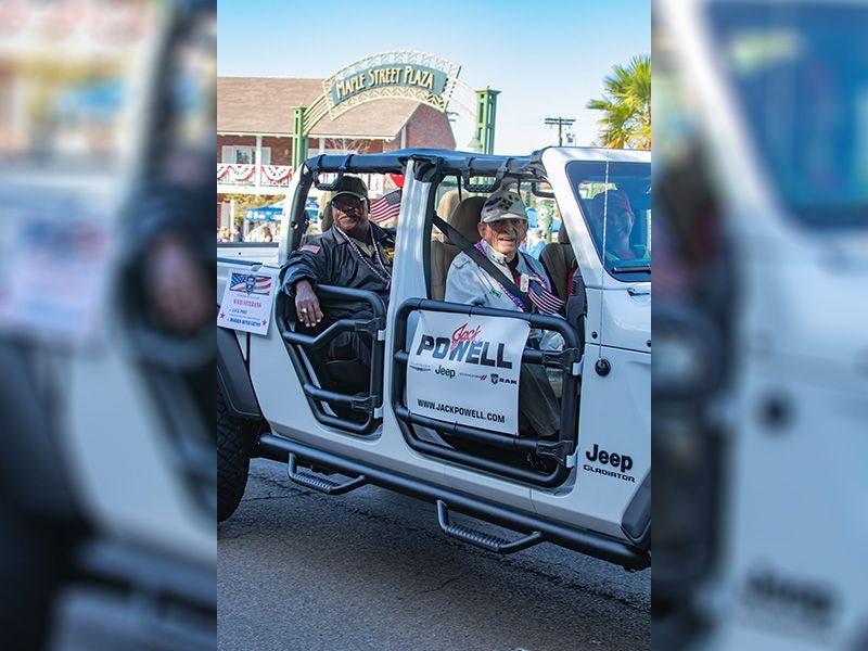 WWII Veteran Jack Port riding in the parade as one of our Hometown Heroes